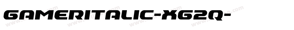 GamerItalic-xg2q字体转换