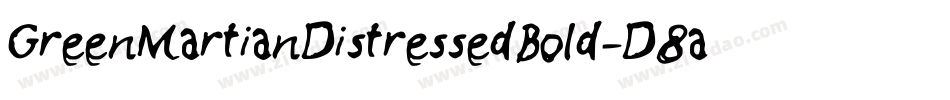GreenMartianDistressedBold-D8ax字体转换