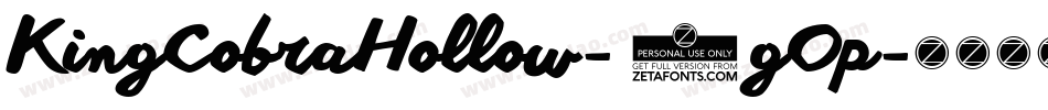 KingCobraHollow-3gOp字体转换