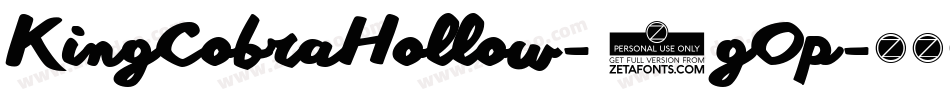 KingCobraHollow-3gOp字体转换