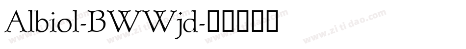 Albiol-BWWjd字体转换