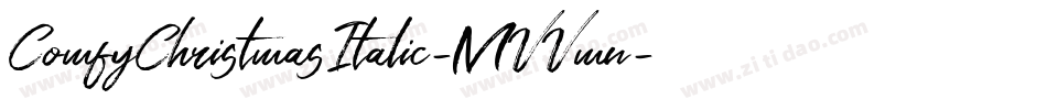 ComfyChristmasItalic-MVVmn字体转换