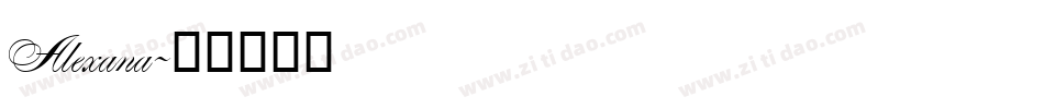 Alexana字体转换