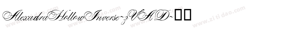 AlexandraHollowInverse-zVAD字体转换