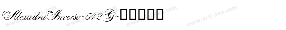 AlexandraInverse-542G字体转换