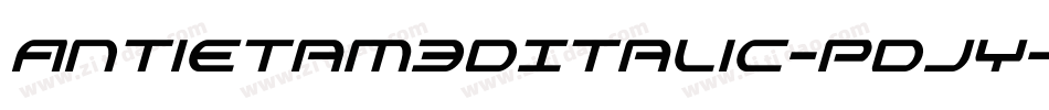 Antietam3DItalic-pdjy字体转换