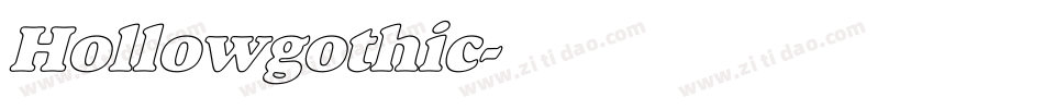Hollowgothic字体转换