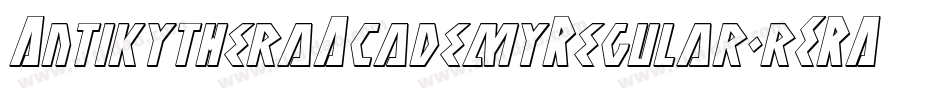 AntikytheraAcademyRegular-rERA字体转换
