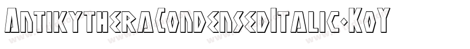 AntikytheraCondensedItalic-KoYp字体转换