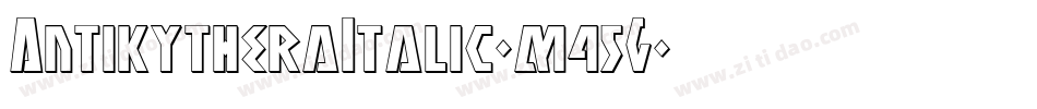 AntikytheraItalic-m45G字体转换