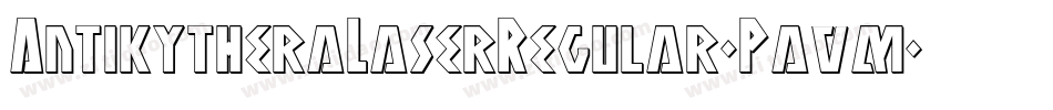 AntikytheraLaserRegular-Pavm字体转换