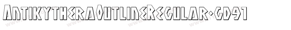 AntikytheraOutlineRegular-gd91字体转换