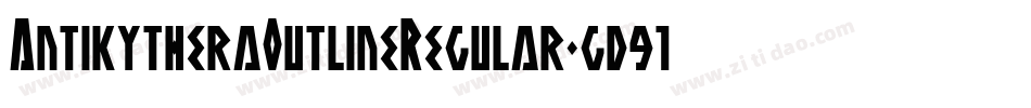 AntikytheraOutlineRegular-gd91字体转换