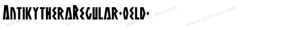AntikytheraRegular-oeld字体转换