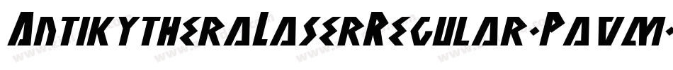 AntikytheraLaserRegular-Pavm字体转换