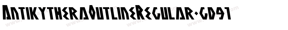 AntikytheraOutlineRegular-gd91字体转换