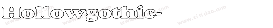 Hollowgothic字体转换