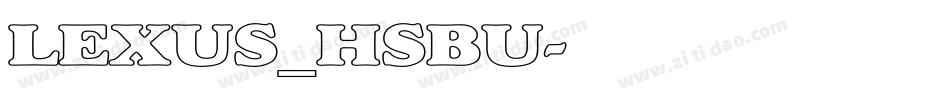 LEXUS_HSBU字体转换