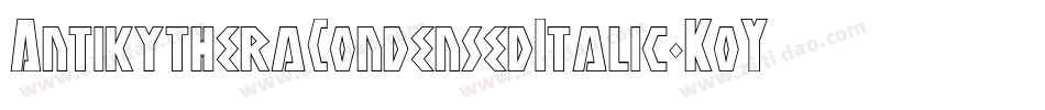 AntikytheraCondensedItalic-KoYp字体转换