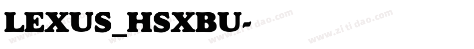 LEXUS_HSXBU字体转换