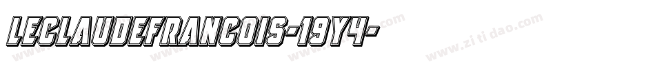 LeclaudeFrancois-19Y4字体转换