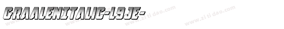 GraalenItalic-L9JE字体转换