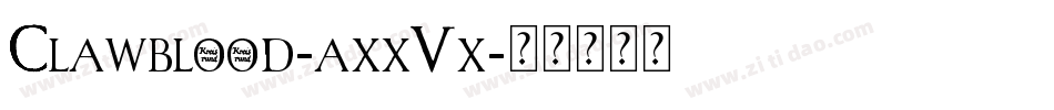 Clawblood-axx5x字体转换