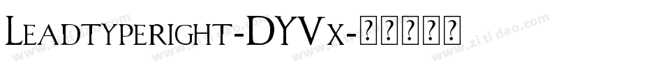 Leadtyperight-DY5x字体转换