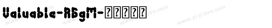 Valuable-RGgM字体转换