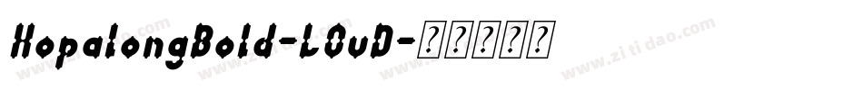 HopalongBold-LOvD字体转换