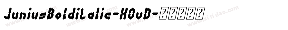JuniusBolditalic-KOvD字体转换