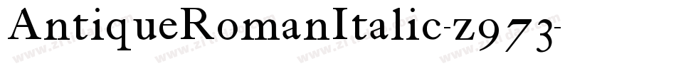 AntiqueRomanItalic-z973字体转换