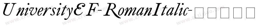 UniversityEF-RomanItalic字体转换