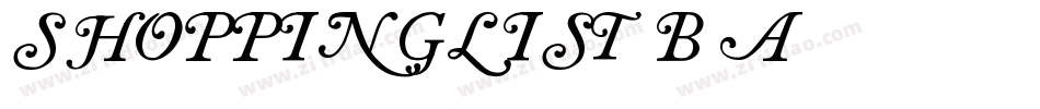 Shoppinglist-B5A8字体转换