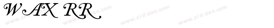 Wax-rR38字体转换