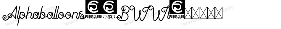 Alphaballoons2-BWWl字体转换