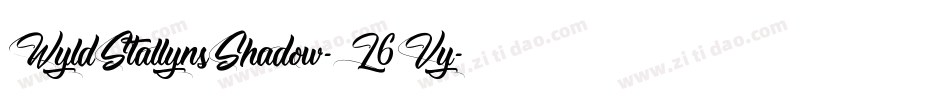 WyldStallynsShadow-L6Vy字体转换