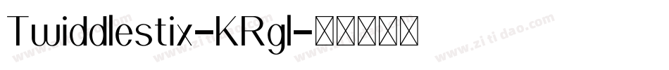 Twiddlestix-KRgl字体转换