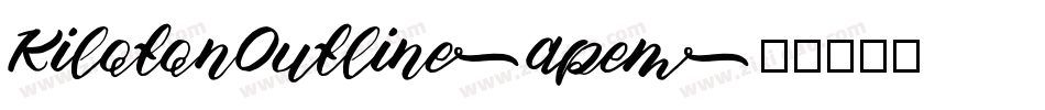 KilotonOutline-apem字体转换