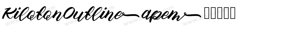 KilotonOutline-apem字体转换