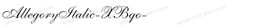 AllegoryItalic-XBqo字体转换