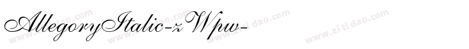 AllegoryItalic-zWpw字体转换