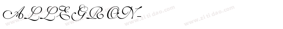 ALLEGRON字体转换