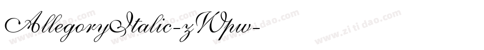 AllegoryItalic-zWpw字体转换