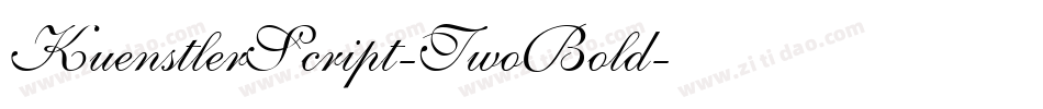 KuenstlerScript-TwoBold字体转换