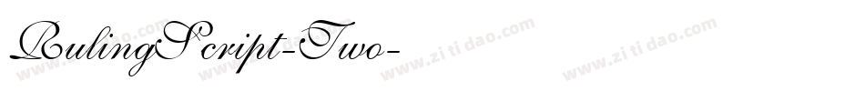 RulingScript-Two字体转换