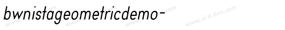 bwnistageometricdemo字体转换