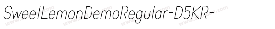 SweetLemonDemoRegular-D5KR字体转换 SweetLemonDemoRegular-D5KR字体转换