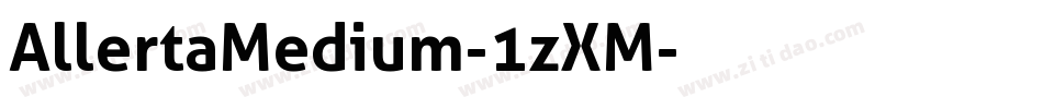 AllertaMedium-1zXM字体转换