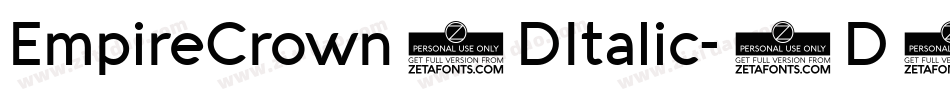 EmpireCrown3DItalic-6D8Y字体转换
